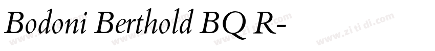Bodoni Berthold BQ R字体转换